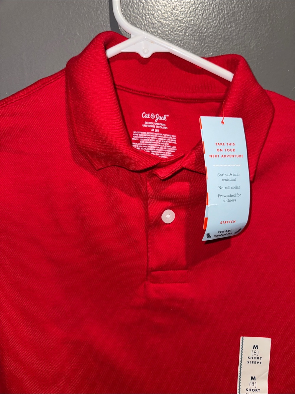 Cat & Jack Red Short-Sleeve Polo Shirt - Picture 5 of 7